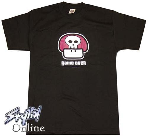 Nintendo Mario Game Over Poison Mushroom T Shirt XL NES
